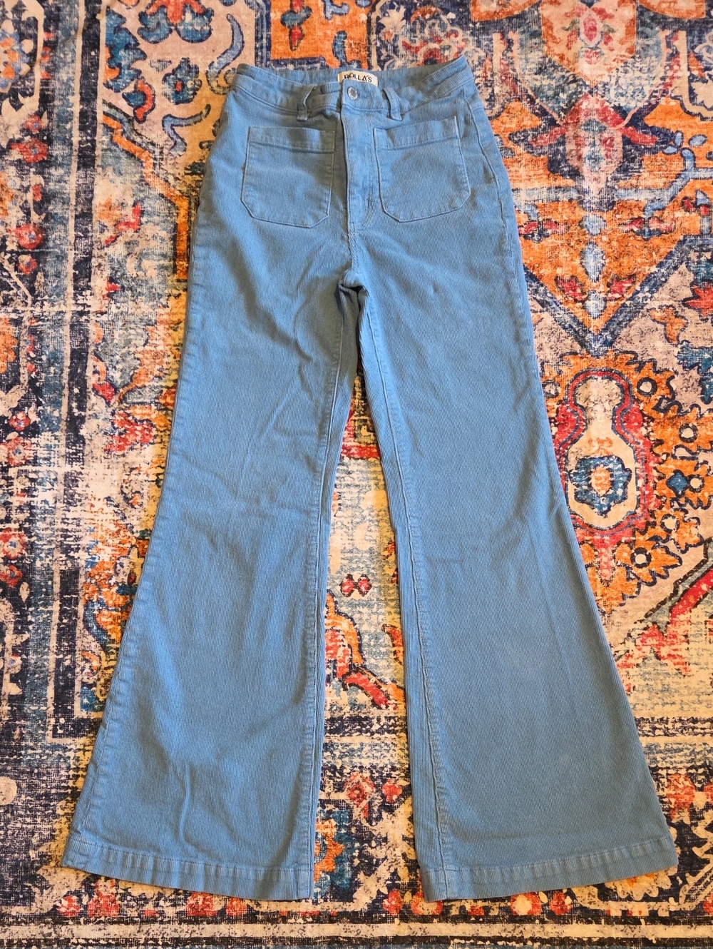 Rolla's High Rise Eastcoast Flare Women's Corderoy Pants Sz 28